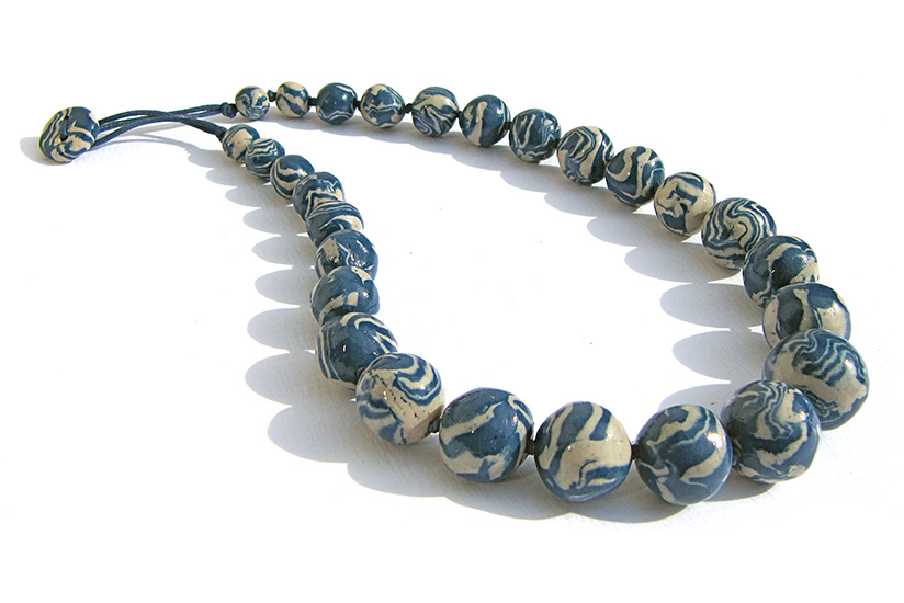 Anne Cope Ceramic Marbled Necklaces