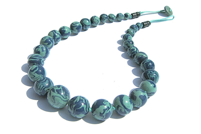 Anne Cope Ceramic Marbled Necklaces